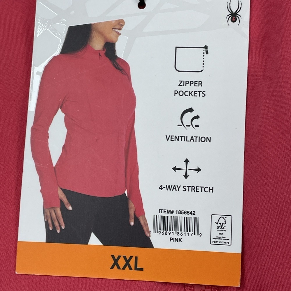 Spyder Womens XXL Activewear Jacket Pink d1110 - Picture 3 of 7